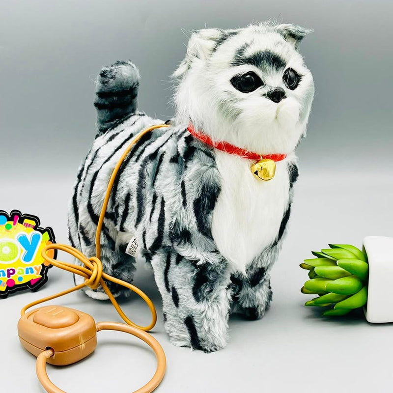Cute Walking RC Cat with Leash – Interactive Pet Toy for Kids 🐱💖